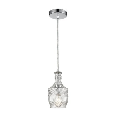 ELK SIGNATURE Twickenham 5'' Wide 1Light Mini Pendant, Clear 1122-053